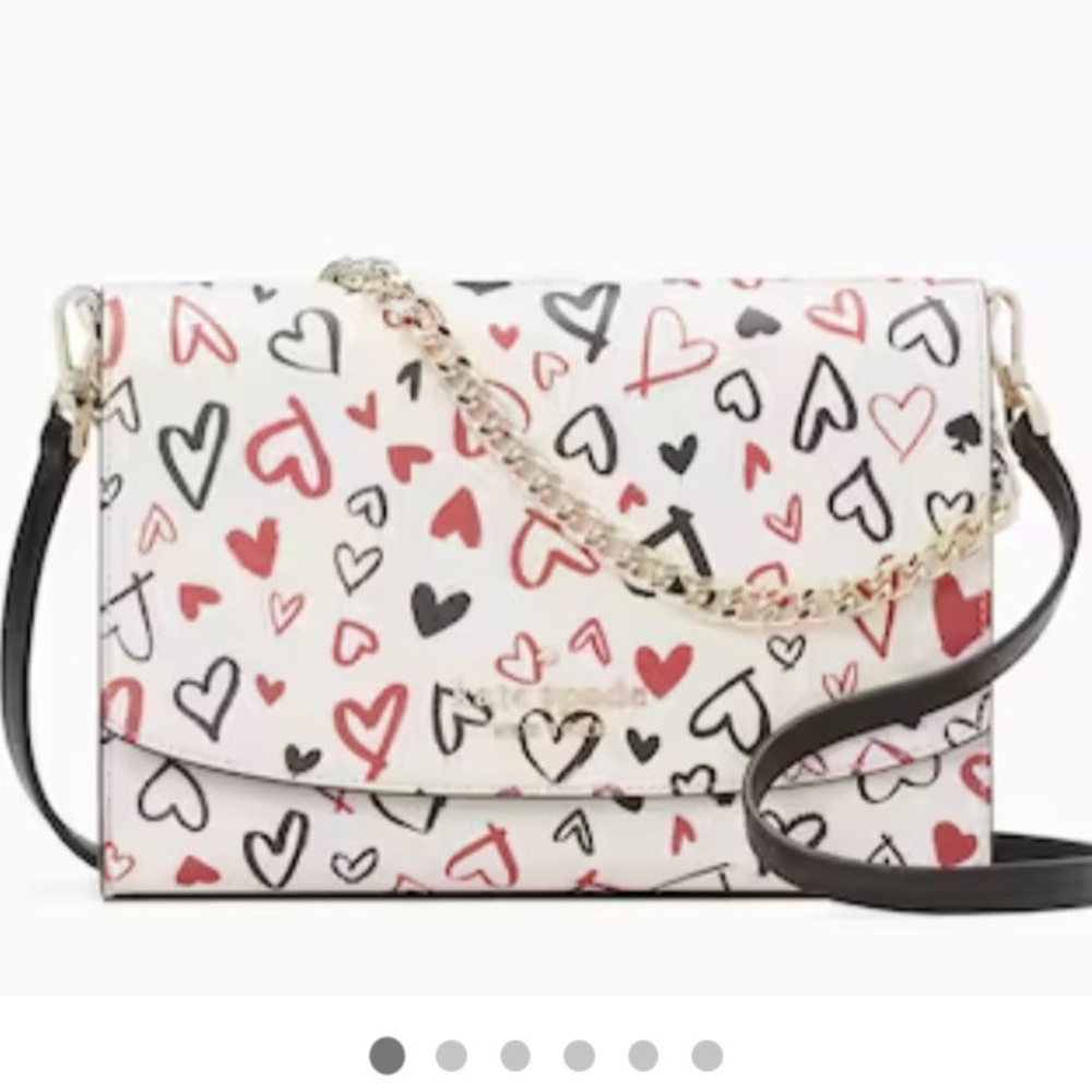 NWT Kate Spade ♠️ CARSON Crossbody with ❤️ Hearts/Graffiti Design BNWT